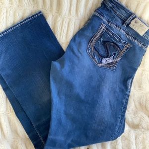 silver plus size jeans